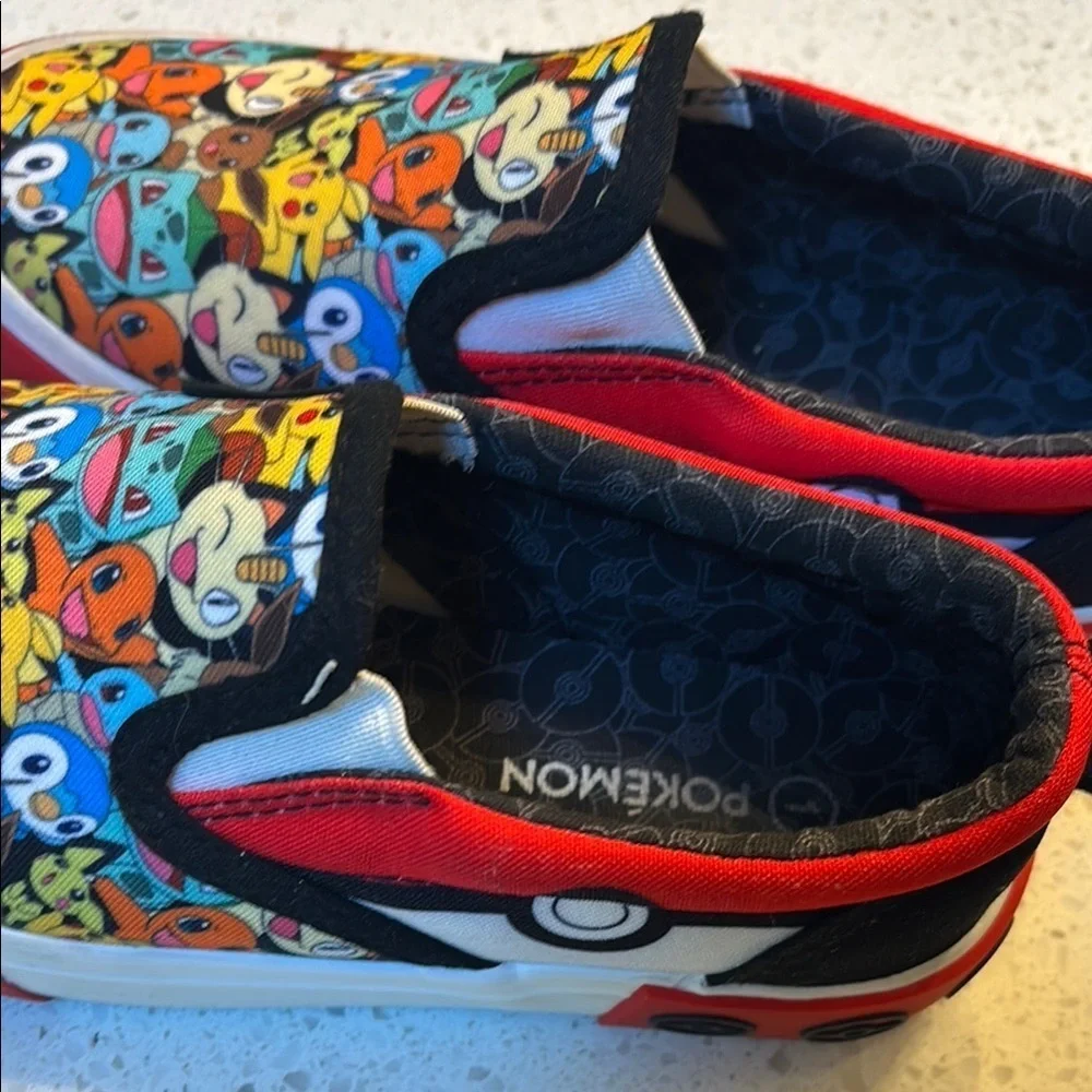 Ground UP Pokemon PIKACHU Slip-On Canvas Sneaker Shoes Unisex Youth Size 1